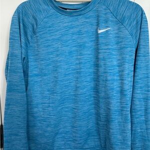 Nike Dri-FIT Light Blue Running Shirt with thumb holes ( nwot)